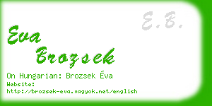 eva brozsek business card